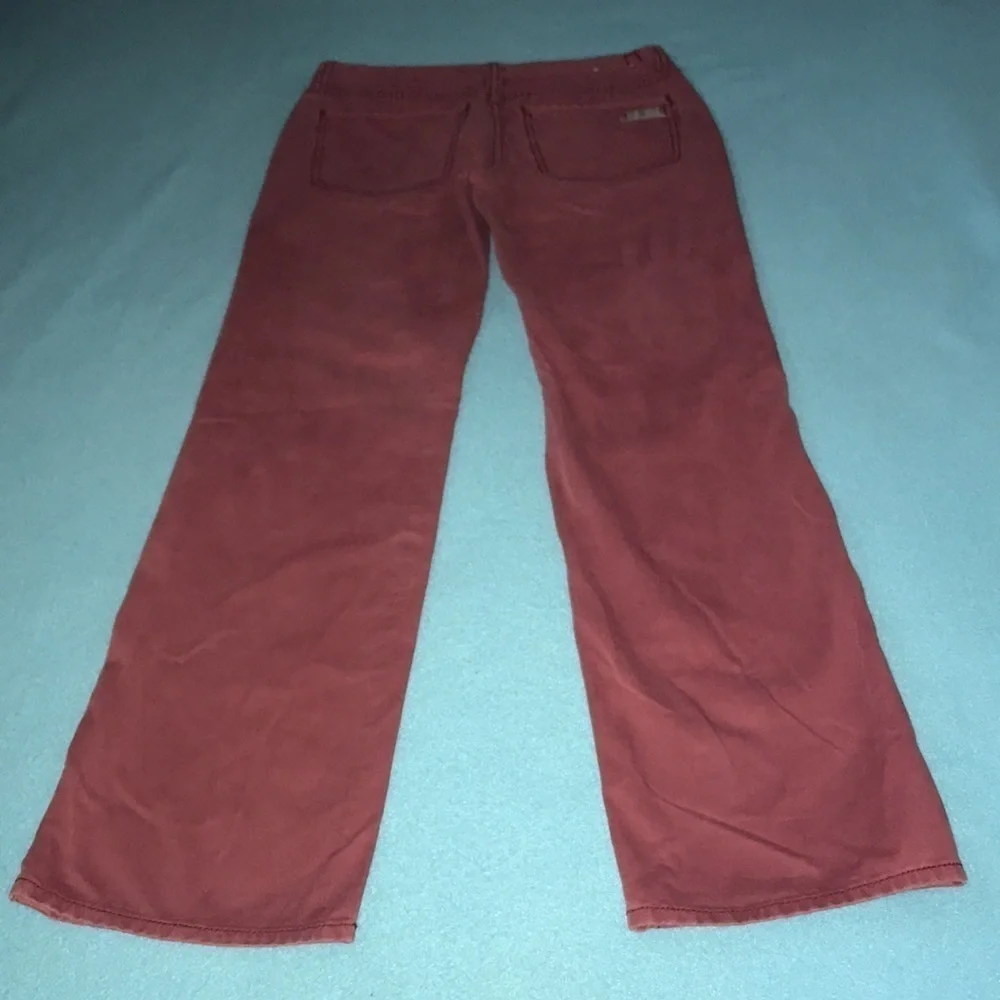 𝅺7 FOR ALL MANKIND boot cut brick red 9” rise button zipper closure size 12